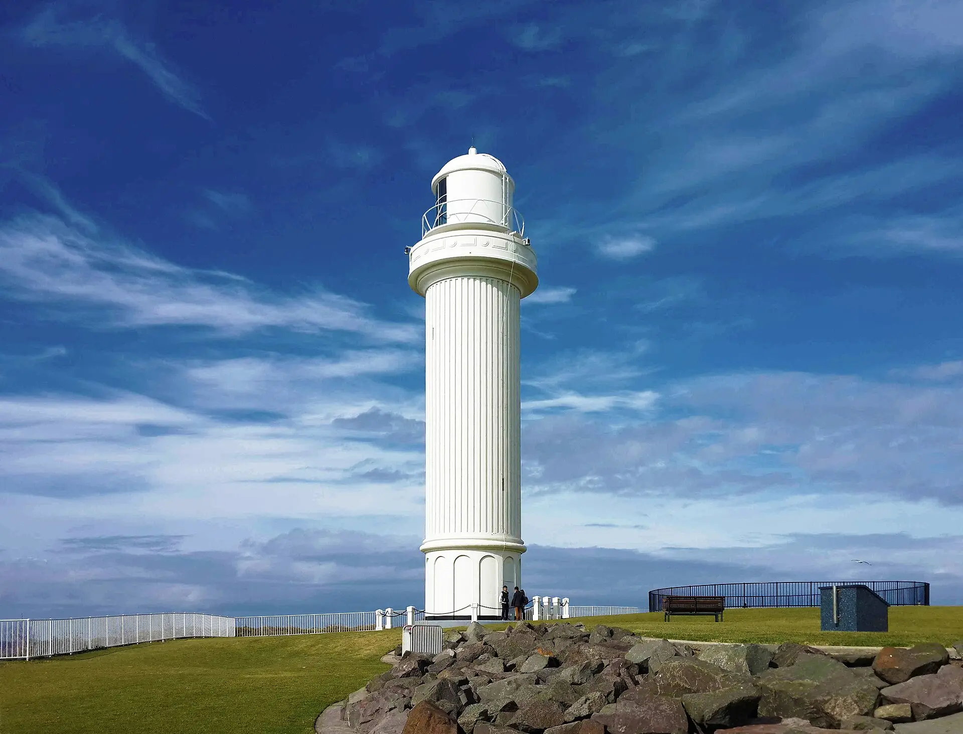 Wollongong Head lighthouse on Flagstaff Hill overlooking the harbour